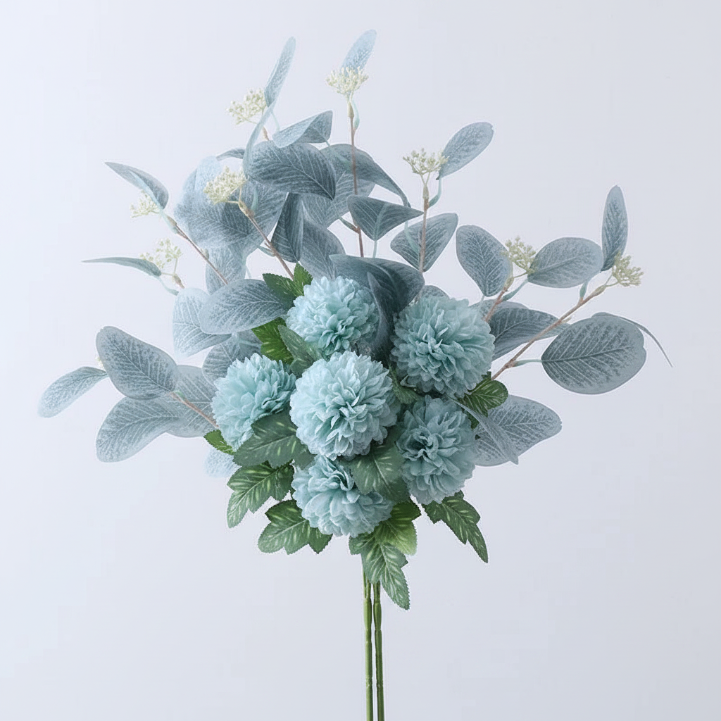 פרחים מלאכותיים אדמונית והורטנזיה לקישוט