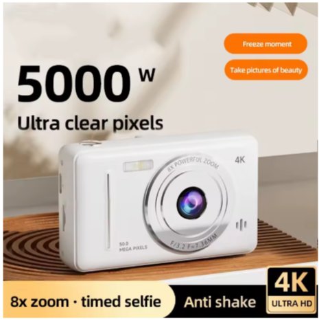 מצלמה דיגיטלית 4K מצלמה כפולה פלאש 50 מיליון פיקסלים HD רטרו Ccd כרטיס נייד מצלמת רמת כניסה אוטומטית.
נקנתה באלי אקספרס ב55 ש"ח. נמכרת ב45 ש"ח. חדשה, באריזה. לא השתמשו בה מעולם.