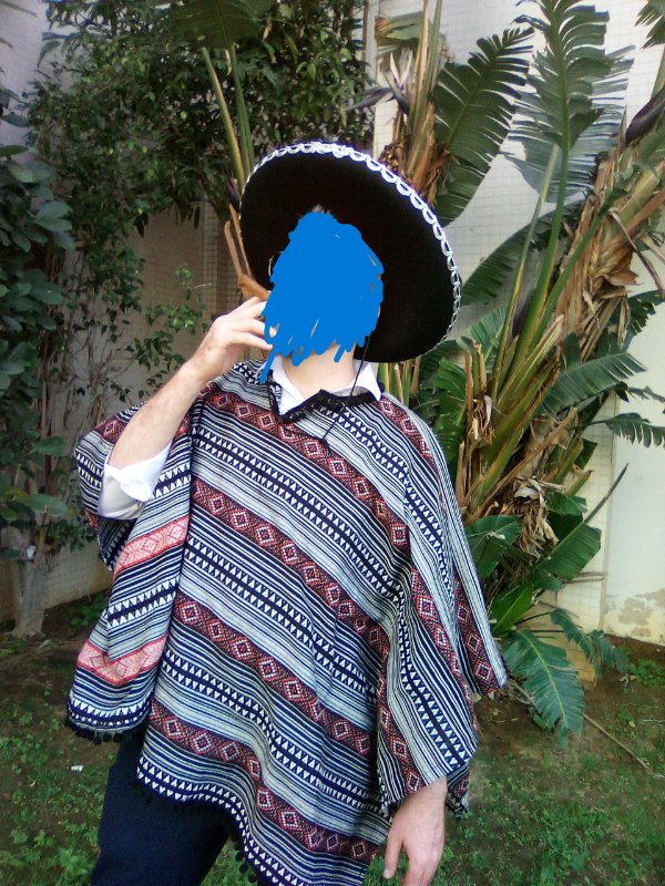 תחפושת משפחתית מקסיקנים מקורית, בד אמיתי ובהדפס מיוחד, תחפושת בתפירה אישית ומהממת! יש תחפושת לאבא, לאמא, לילדה ולילד- תינוק, לכל אחד כובע ושכמיה חוץ מלתינוק, (ניתן לקנות בכל דוכן תחפושות בשקלים בודדים)
 בעיקרון הילדים היו בני 3 ושנה ו-8 חודשים, אבל בגלל שזה שכמיה זה יכול להתאים למגוון גילאים לדעתי. עשינו משלוחי מנות מתאימים- טורטיות מקסיקניות בשילוב לוגו של המקסיקני, מצורפת תמונה, אשלח בשמחה שיתוף להכנת לוגו לרוכשת הסט.