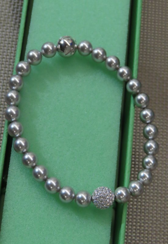 צמיד פנינים יוקרתי סברובסקי מקורי