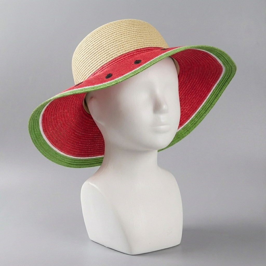 כובע קש אבטיח