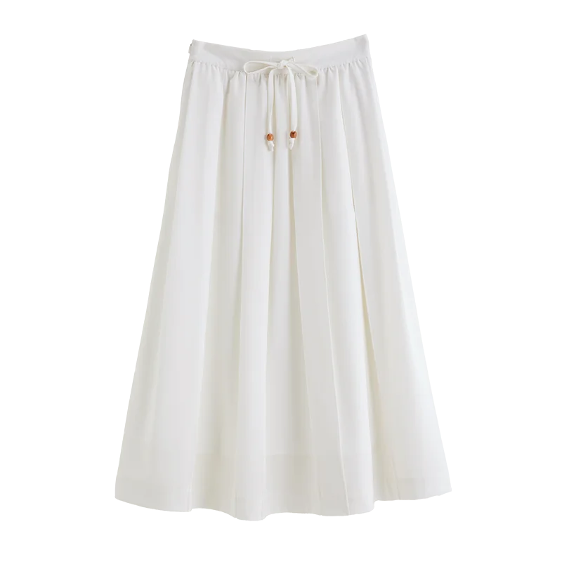 חצאית לבנה ZIQIAO 