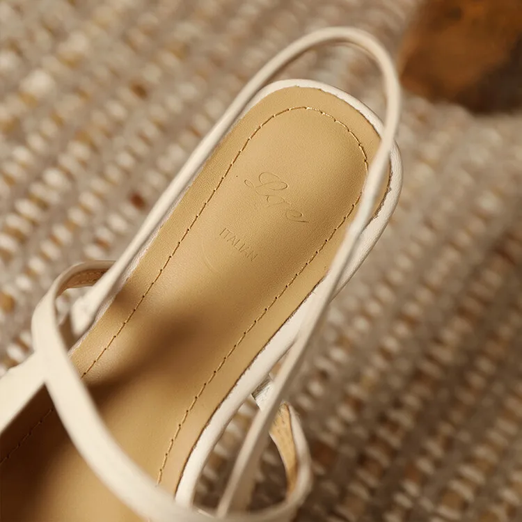 סנדל אלגנטי שמנת