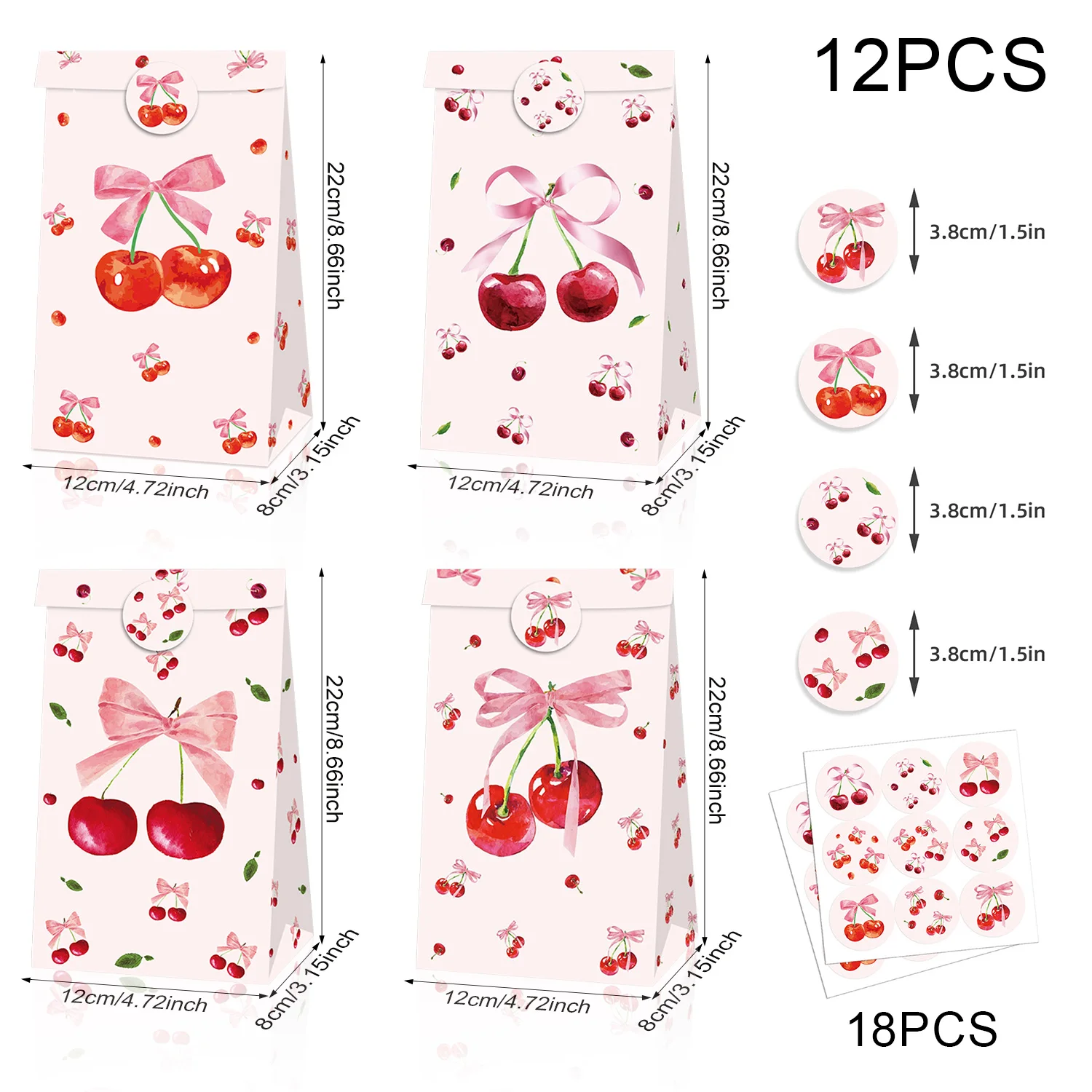 12 שקיות מתנה מעוצבות